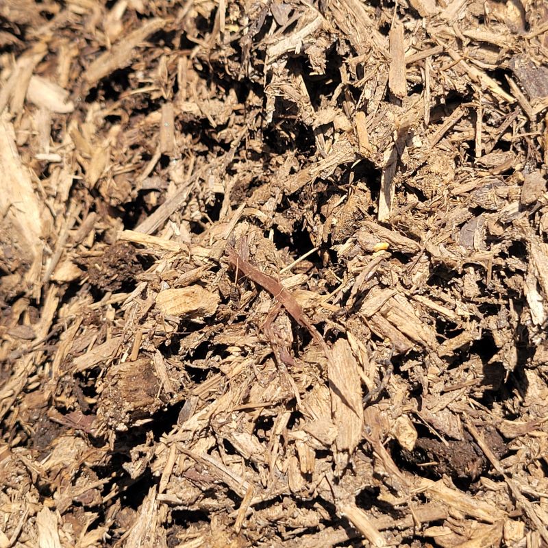 Double-shredded hardwood mulch, the perfect multipurpose bulk mulching material.