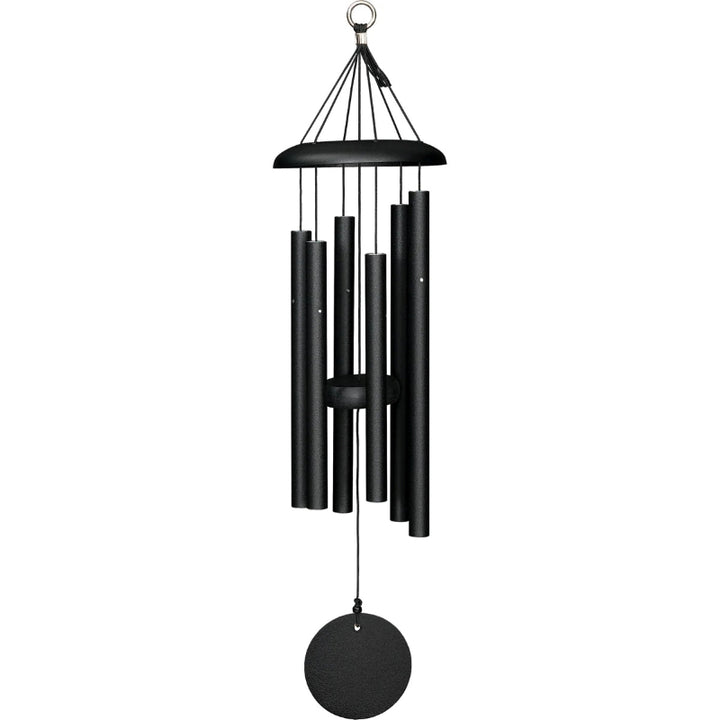 A stock photo of 27" black finished Corinthian Bell Wind Chimes from Wind River