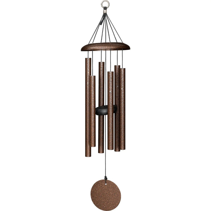 A stock photo of 27" copper and black finished Corinthian Bell Wind Chimes from Wind River