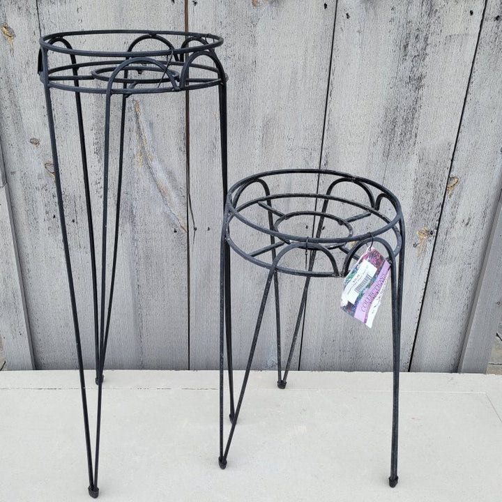 A pair of Hampton Plant Stands in 30" and 21" sizes, placed near each other for size comparison.