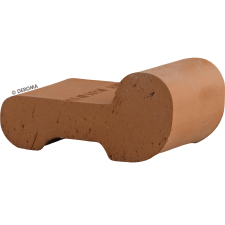 A stock photo of a terra-cotta pot foot on a white background.