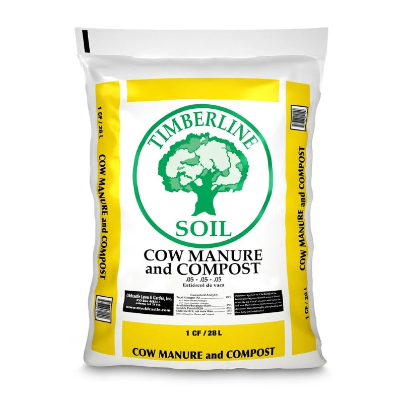 A stock photo of Timberline Soil brand Cow Manure and Compost